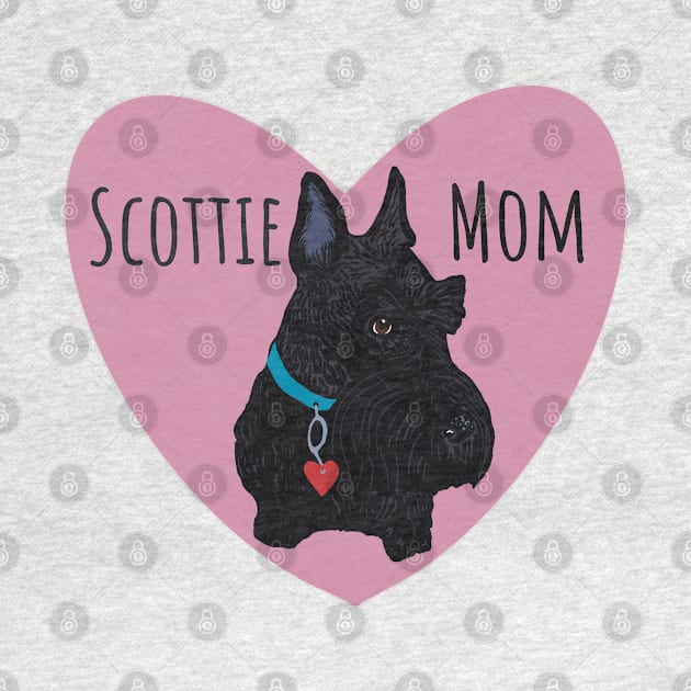 Scottie Mom Valentine by Janpaints